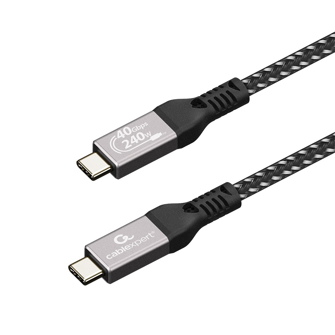 USB4 kabel GEMBIRD CCP-USB4-CMCM-1M (Type-C na Type-C, 40 Gbps, 240W, 1m)-1