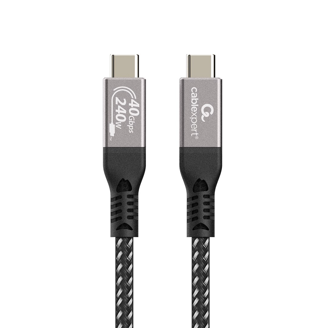 USB4 kabel GEMBIRD CCP-USB4-CMCM-1M (Type-C na Type-C, 40 Gbps, 240W, 1m)-0