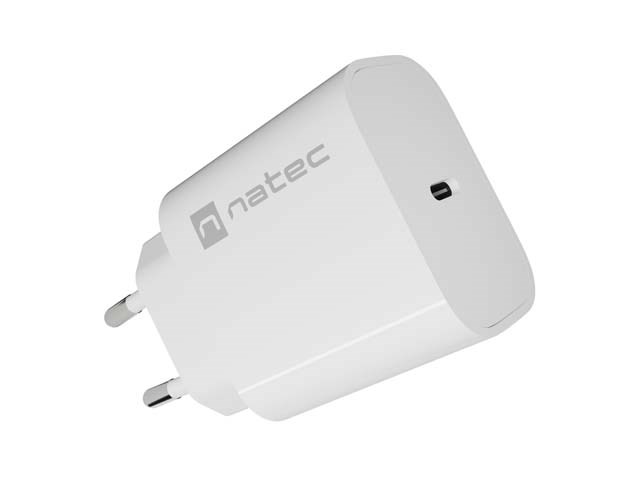 Zidni punjač NATEC Ribera 20W (1x USB-C, PD 3.0), bijela boja-2