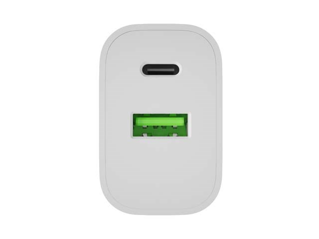 Zidni punjač NATEC Ribera 20W (1x USB-A, 1x USB-C) bijela boja-2