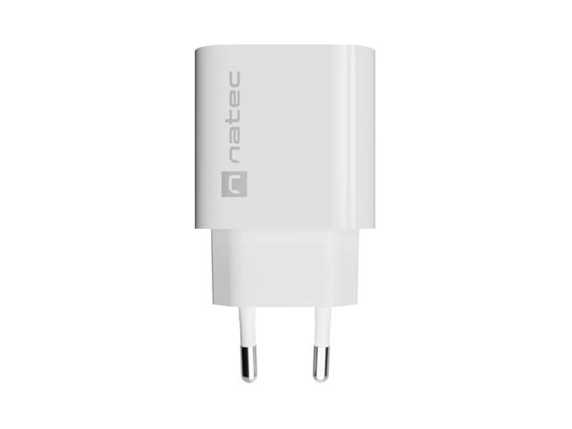 Zidni punjač NATEC Ribera 20W (1x USB-A, 1x USB-C) bijela boja