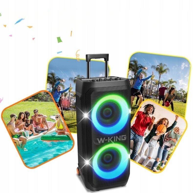 Prijenosni Bluetooth zvučnik W-KING T12 (150W, IPX6) crna boja-3