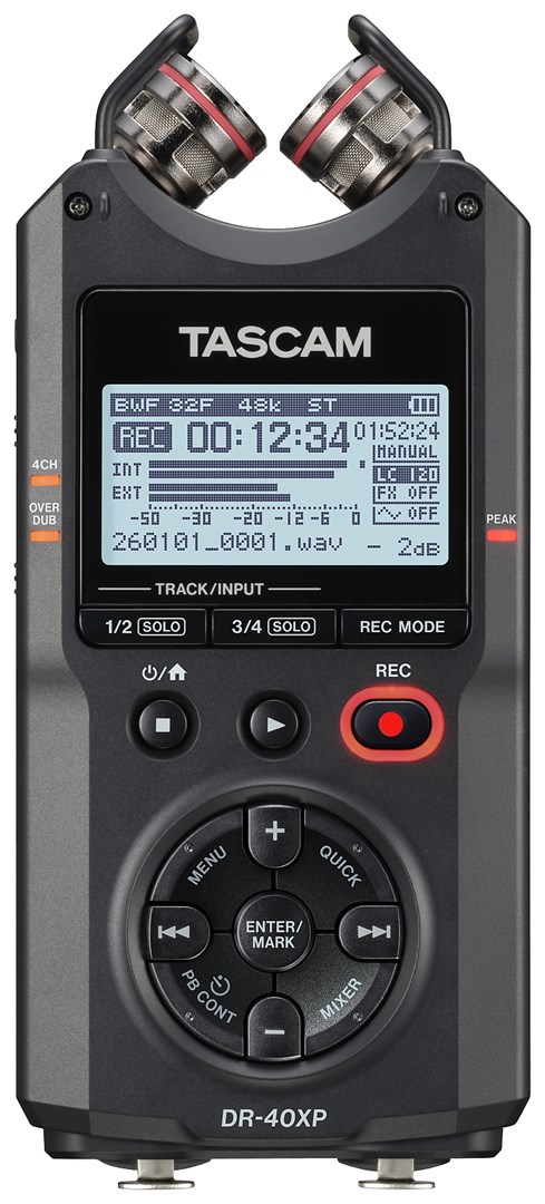 Tascam DR-40XP - Przenośny rejestrator cyfrowy z interfejsem audio USB-2