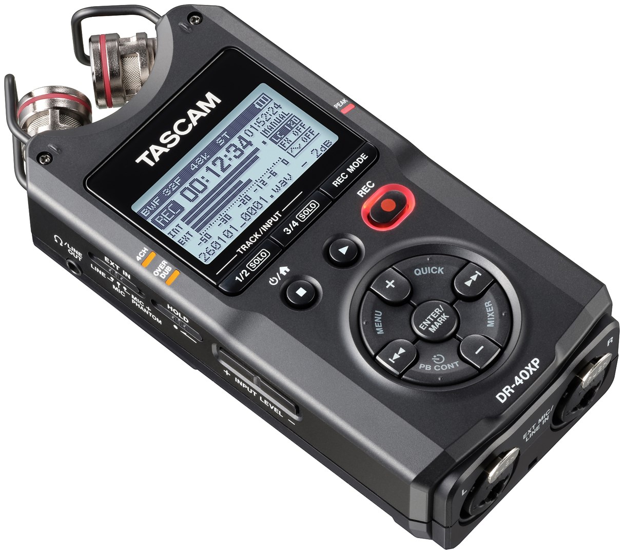 Tascam DR-40XP - Przenośny rejestrator cyfrowy z interfejsem audio USB-6