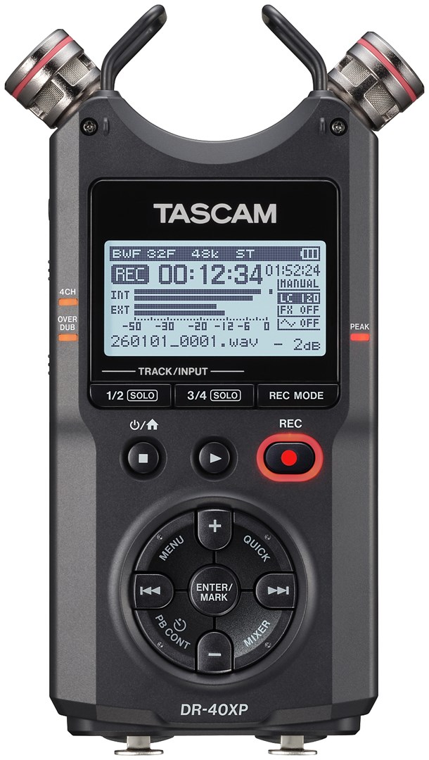 Tascam DR-40XP - Przenośny rejestrator cyfrowy z interfejsem audio USB-1
