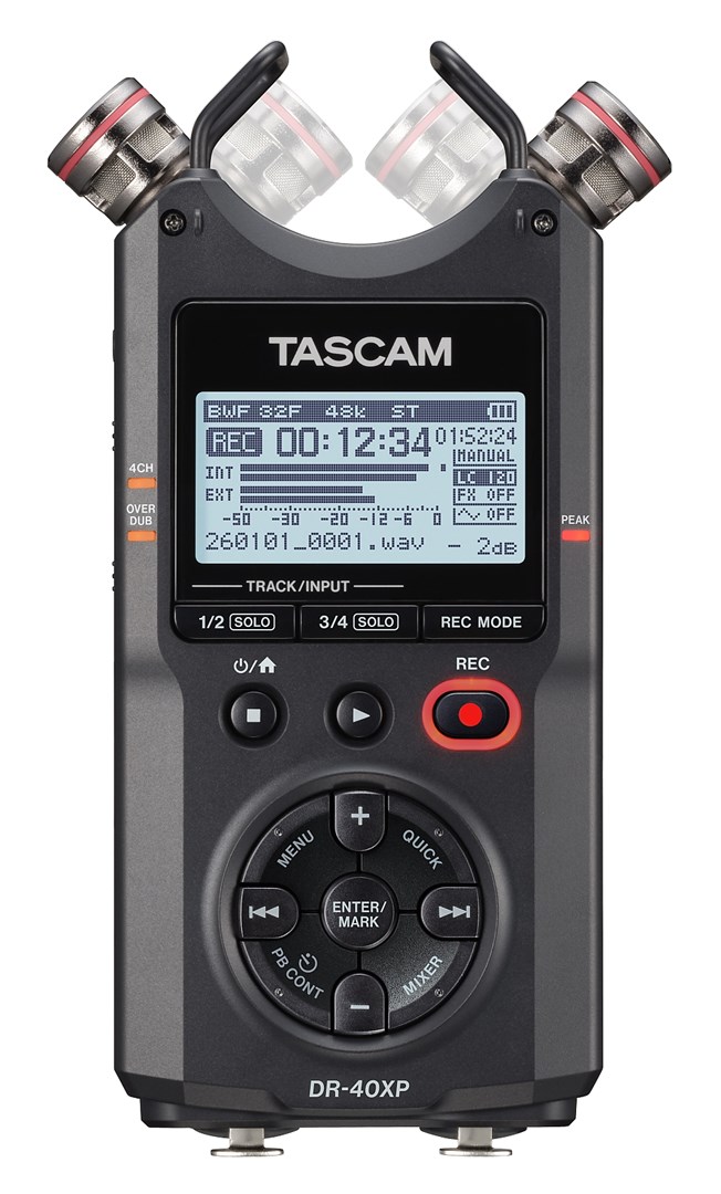 Tascam DR-40XP - Przenośny rejestrator cyfrowy z interfejsem audio USB-0