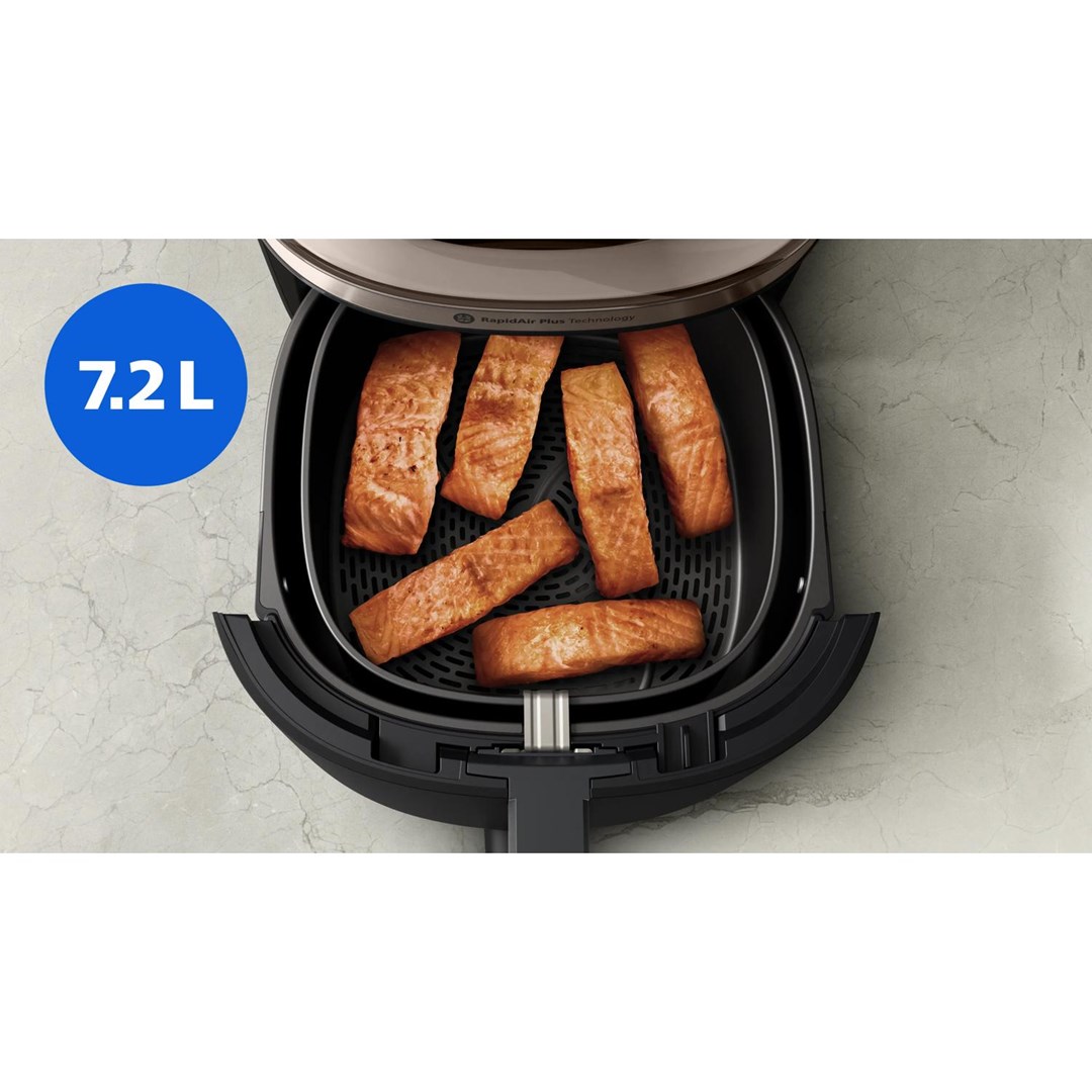 Philips NA543/00 fryer Single 7.2 L Stand-alone 2000 W Hot air fryer Black, Champagne-4