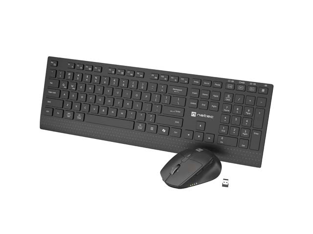 2-IN-1 SET NATEC STINGRAY 2 KEYBOARD+MOUSE US WIRELESS TILT WHEEL-10
