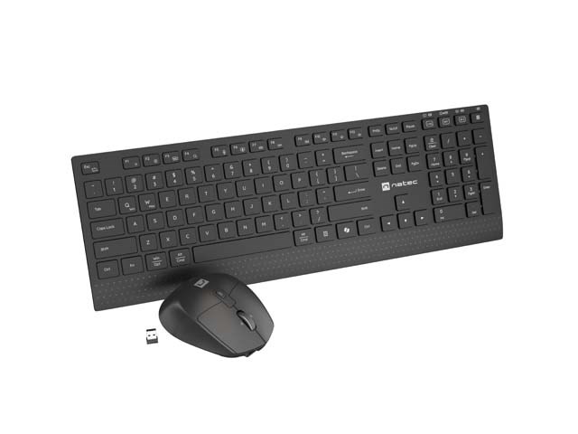2-IN-1 SET NATEC STINGRAY 2 KEYBOARD+MOUSE US WIRELESS TILT WHEEL-6
