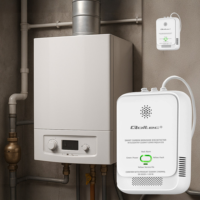 Qoltec 52576 Carbon monoxide sensor | CO detector | alarm 85dB | LED-1