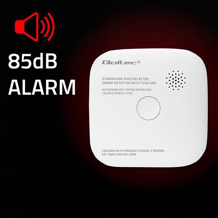 Bežični detektor dima QOLTEC 52579 (Wi-Fi, Tuya)-2