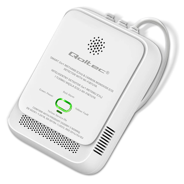 Detektor plina i ugljičnog monoksida QOLTEC 52654 (2u1, Wi-Fi, Tuya)-3