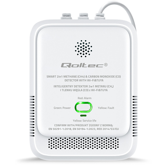 Detektor plina i ugljičnog monoksida QOLTEC 52654 (2u1, Wi-Fi, Tuya)-5