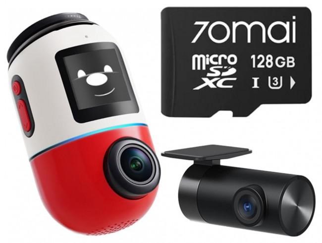 Wideorejestrator 70mai X800 Omni 4K/GPS/WiFi Dual czerwony + karta SD 70mai 128GB-0
