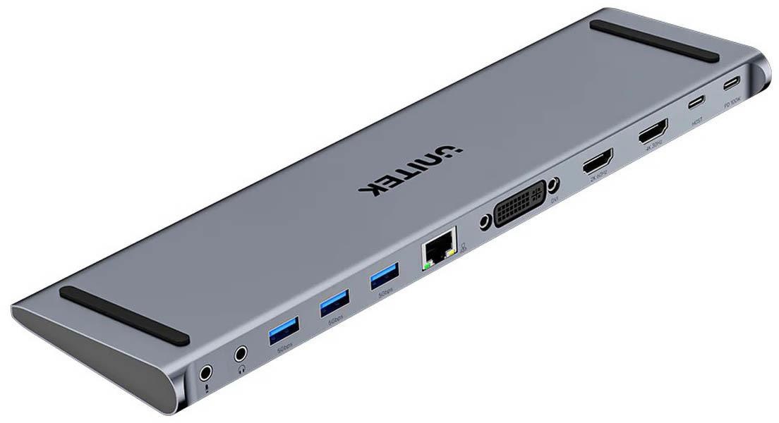 USB-C docking stanica UNITEK D1056A (DisplayLink, 4K, PD 100W)-0