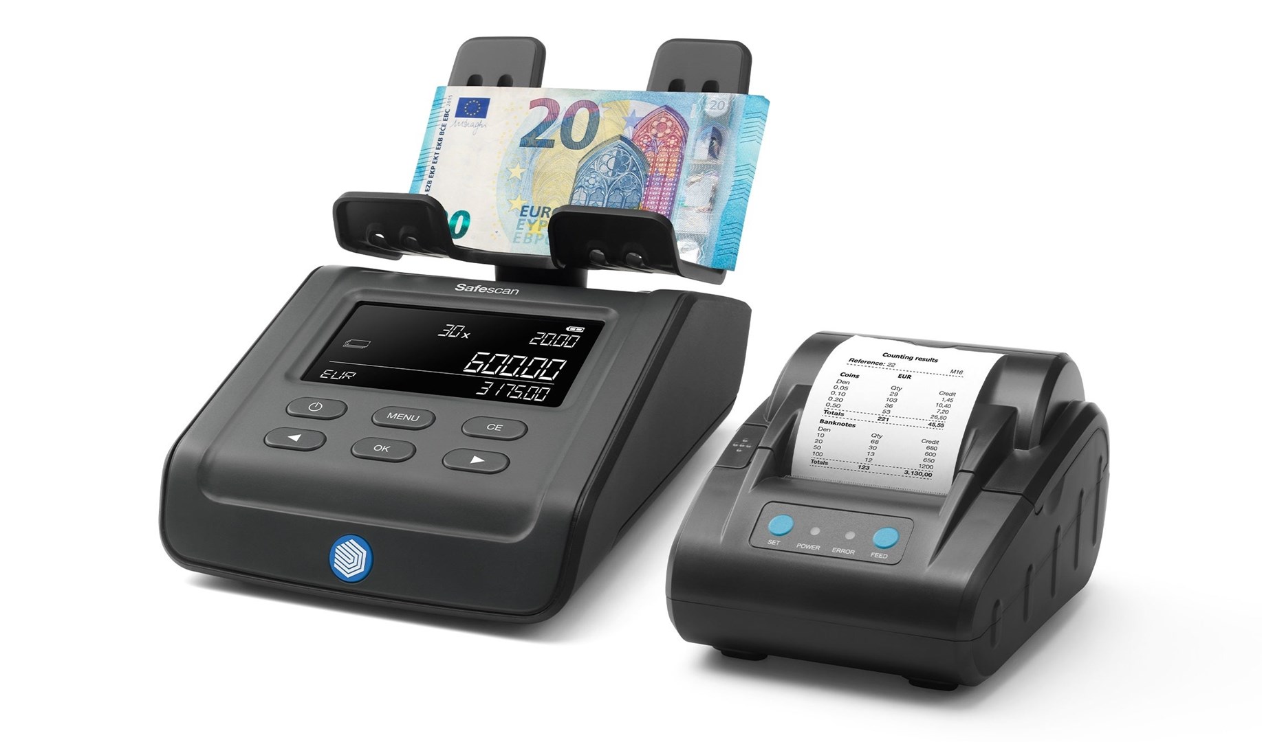Vaga za brojanje novca SAFESCAN 6175 (za kovanice i novčanice) crna boja-7
