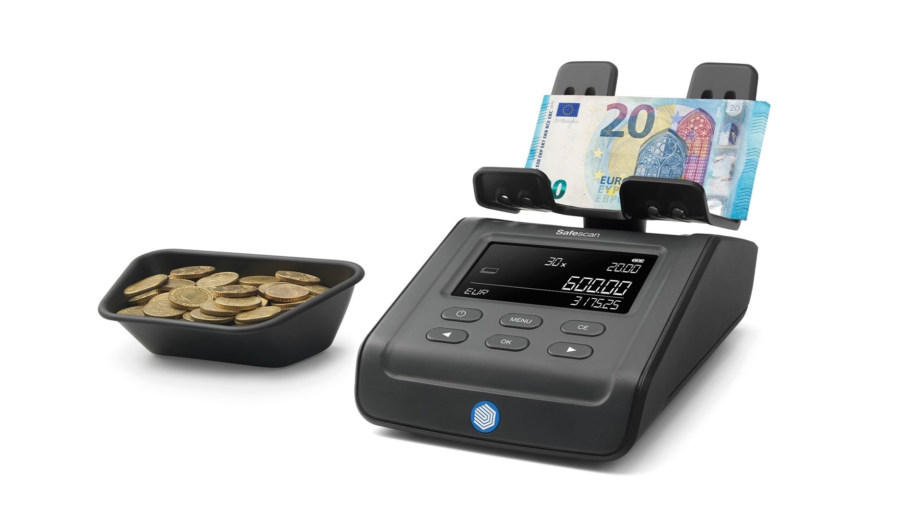 Vaga za brojanje novca SAFESCAN 6175 (za kovanice i novčanice) crna boja-0