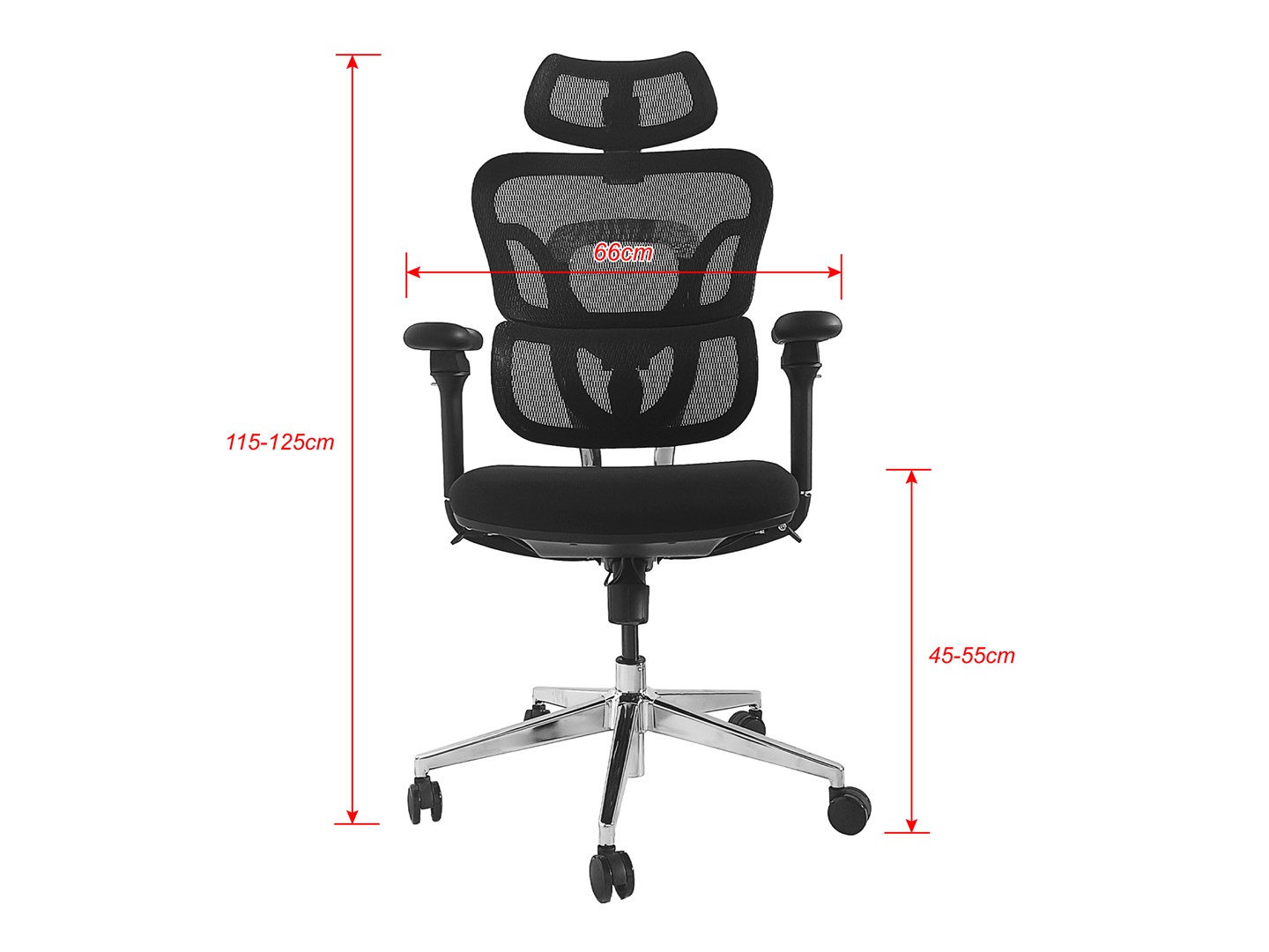 Ergonomska uredska stolica EQUIP 128920, crna boja-4