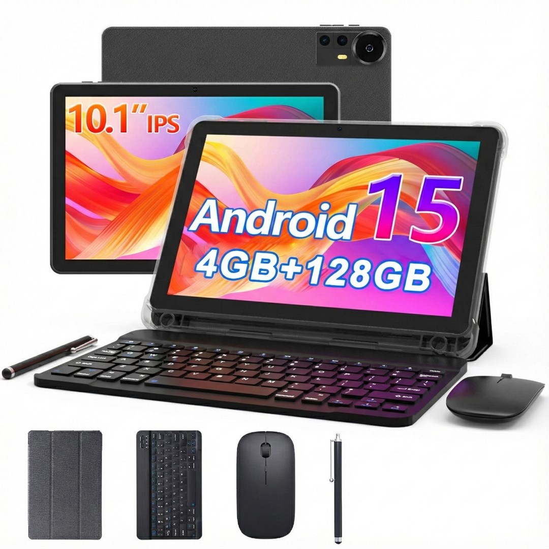 Extralink Tablet CP31 4GB RAM+128GB Czarny | Tablet | Android 15, 2Mpx+8Mpx, 6000mAh, 1280x800px, klawiatura, mysz, rysik-0