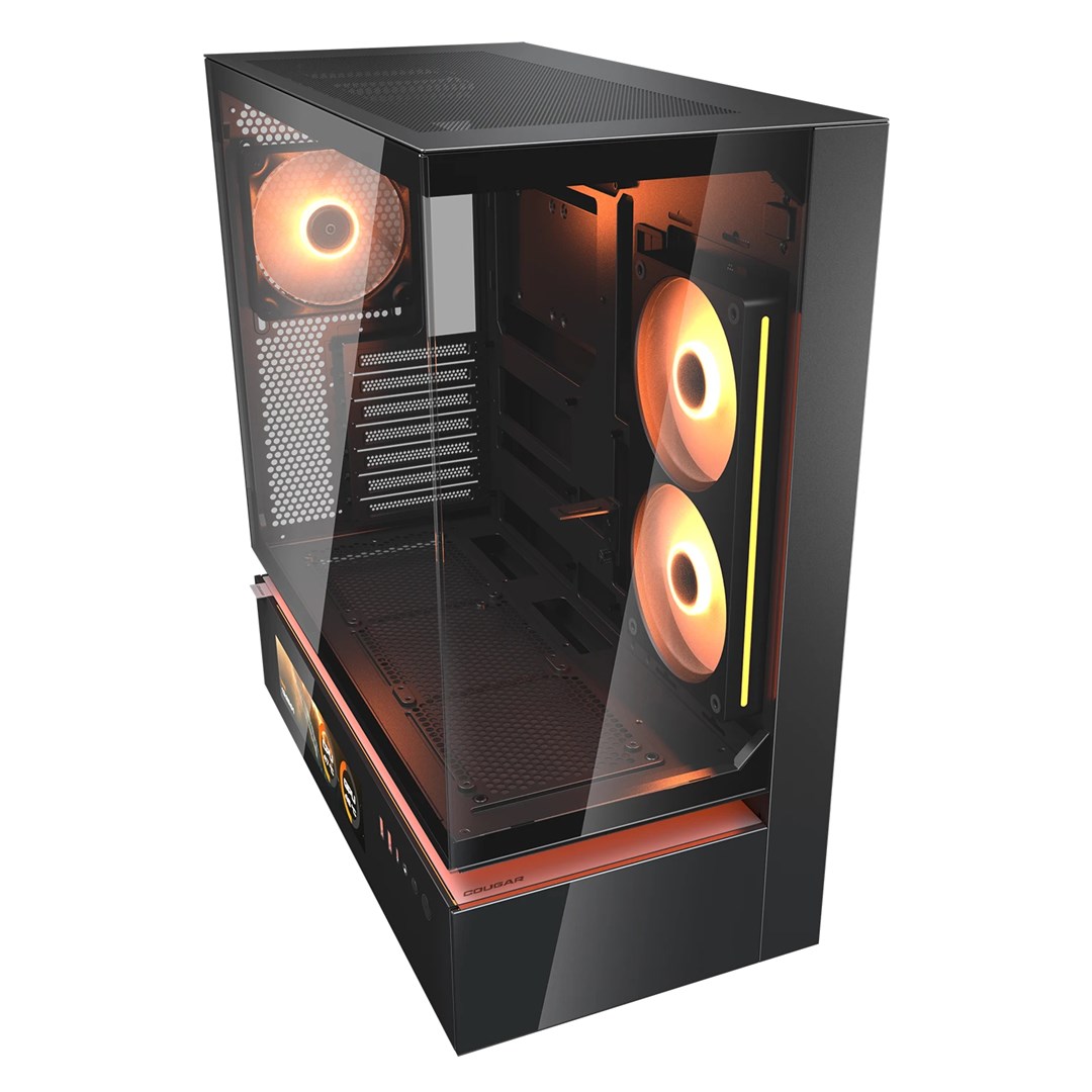 PC kućište COUGAR Vision Mid Tower ARGB s LCD zaslonom, crna boja-2