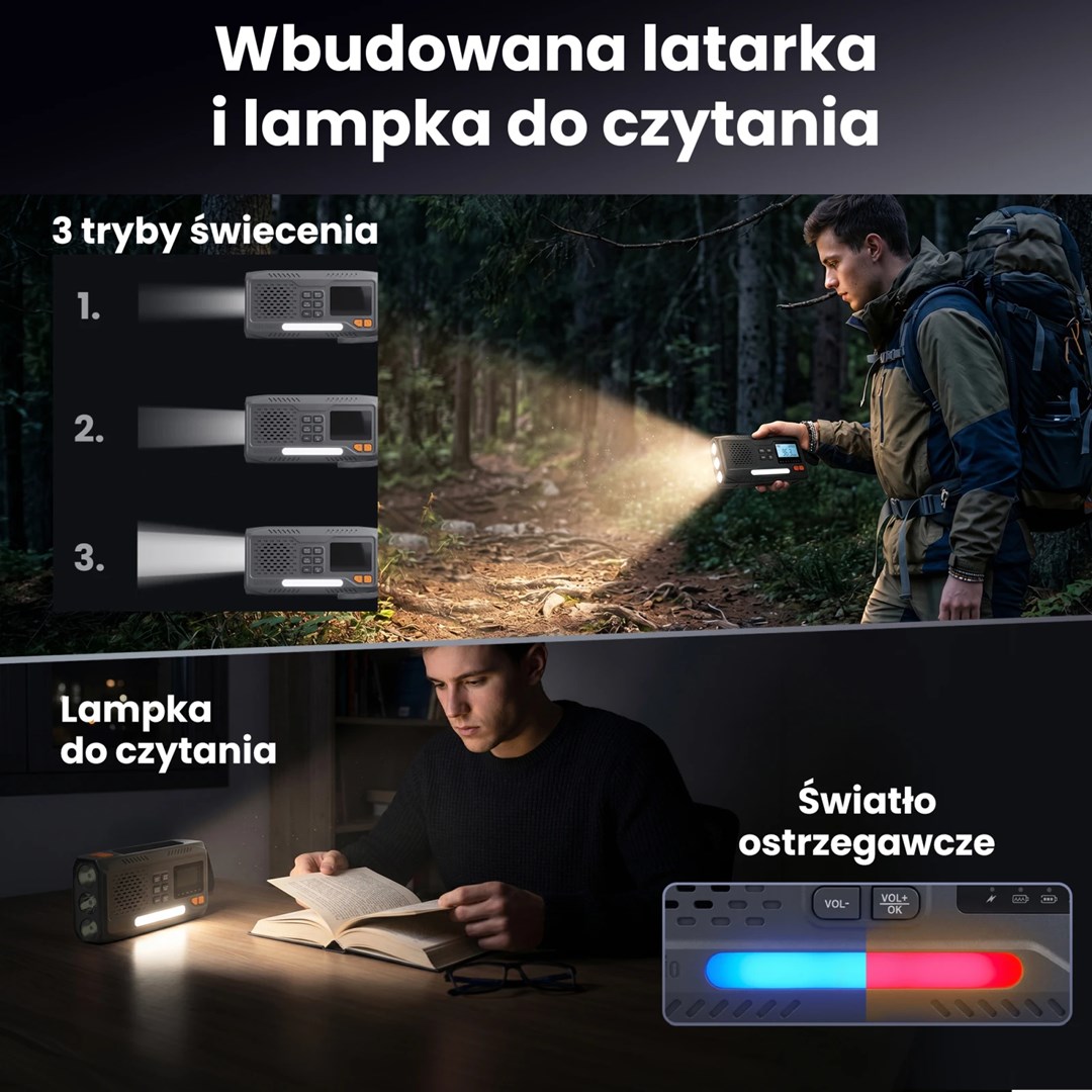 Prijenosni radio EXTRALINK BT-4000 za hitne slučajeve (solarni, dinamo, powerbank)-10
