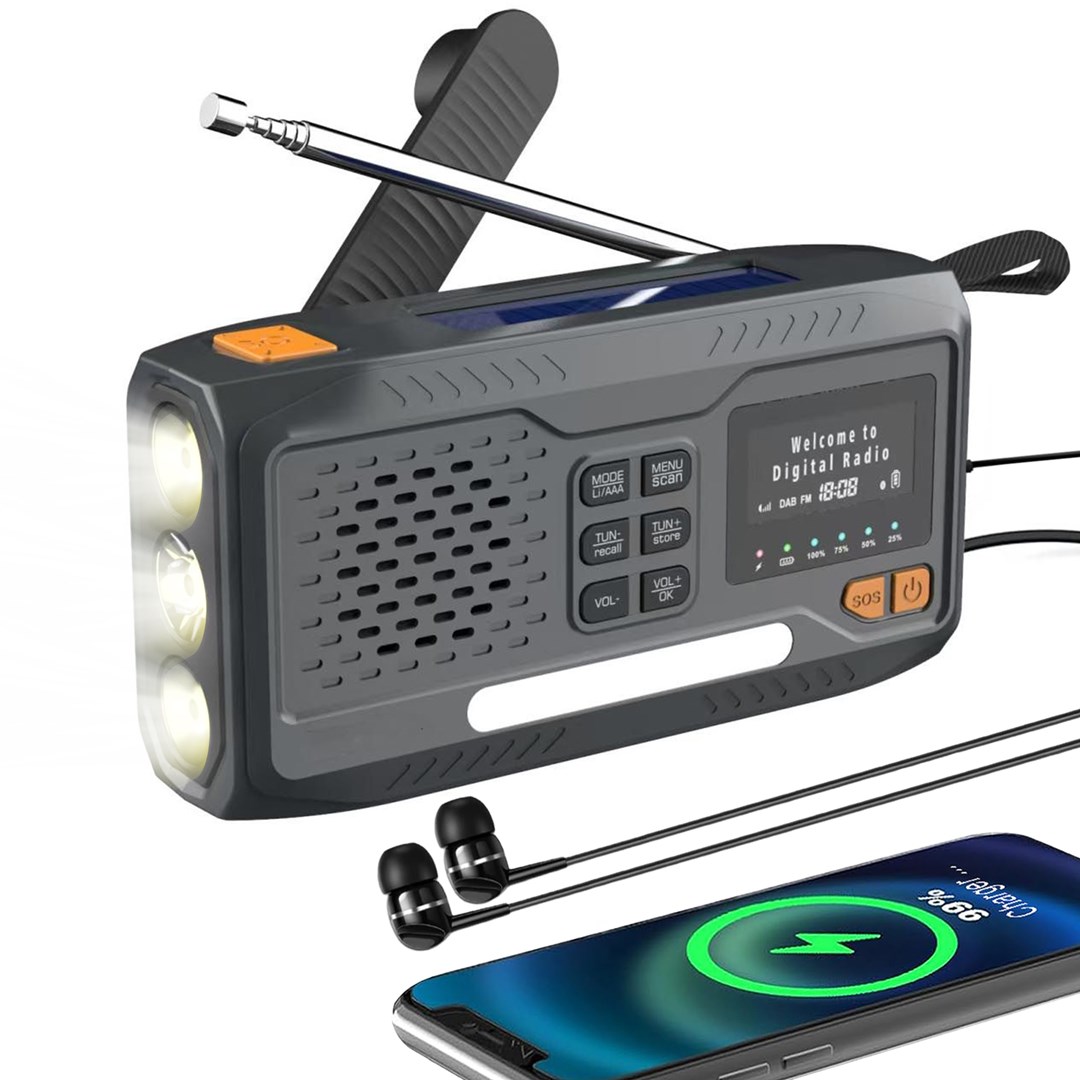 Prijenosni radio EXTRALINK BT-4000 za hitne slučajeve (solarni, dinamo, powerbank)
