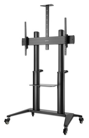 MANHATTAN Aluminium TV-StĂ¤nder rollbar 70"-120" 140kg (Speditionsversand)