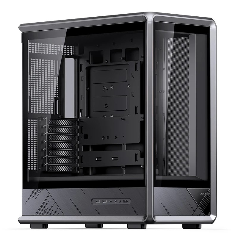 Kućište za računalo JONSBO D401 Midi Tower ATX (kaljeno staklo, crna boja)-9