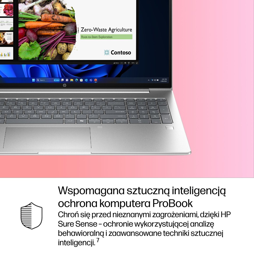 Laptop HP ProBook 4 G1i (16", WUXGA, Intel Core Ultra 7 255U, 16GB, 512GB SSD, Intel Arc Graphics, Windows 11 Pro, Non-HR tipkovnica, Pike Silver)-5