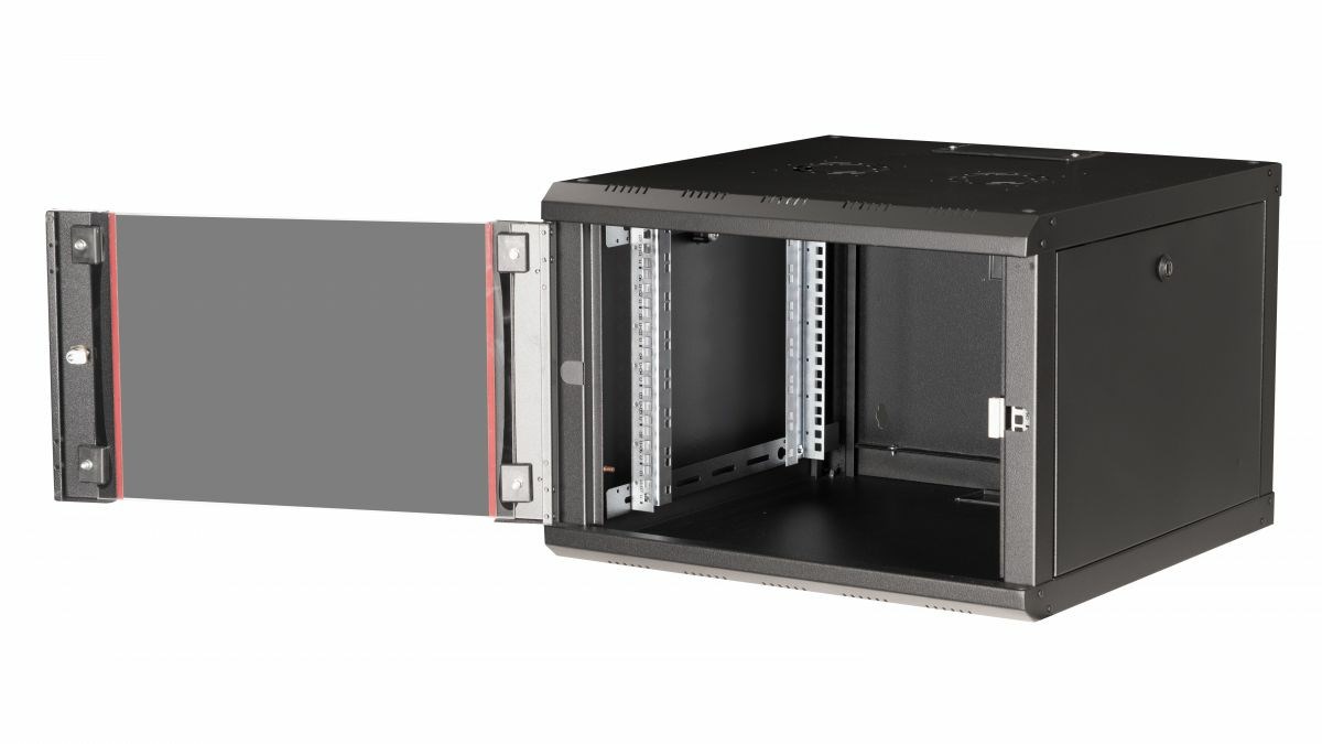 Zidni mrežni ormar EQUIP 19" 7U (600x600mm), crna boja-2