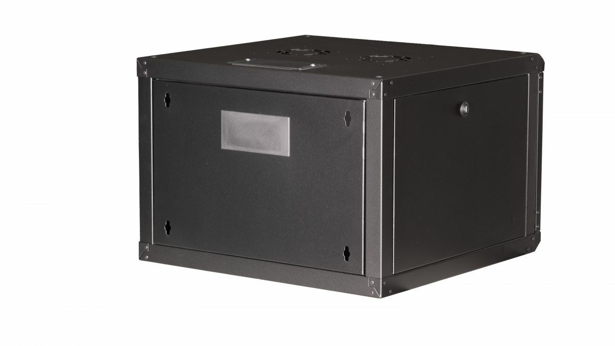 Zidni mrežni ormar EQUIP 19" 7U (600x600mm), crna boja-1