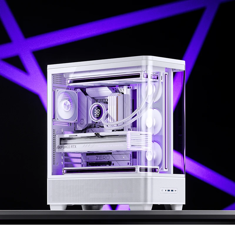 Kućište za računalo JONSBO TK-5 Midi-Tower ATX (kaljeno staklo, bijela boja)-1