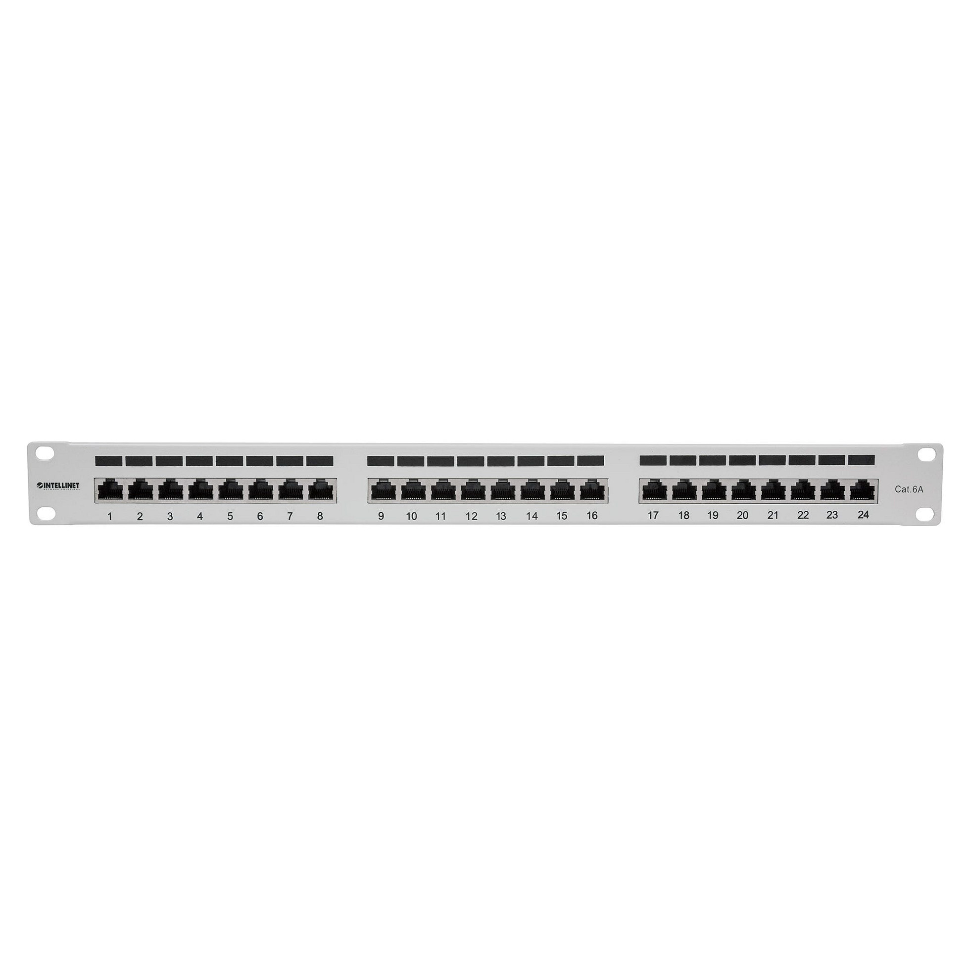 Patch panel INTELLINET Cat6a 24-portni FTP oklopljeni 1U siva boja-2