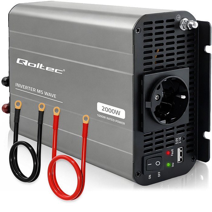 Pretvarač napona QOLTEC 12V na 230V (1000W/2000W) modificirani sinusni val s USB-om-0