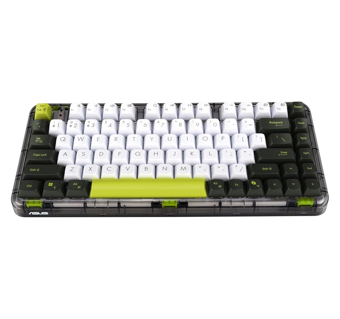 ASUS Marshmallow KD201 Jelly75 bežična mehanička tipkovnica, Volt Green boja-3