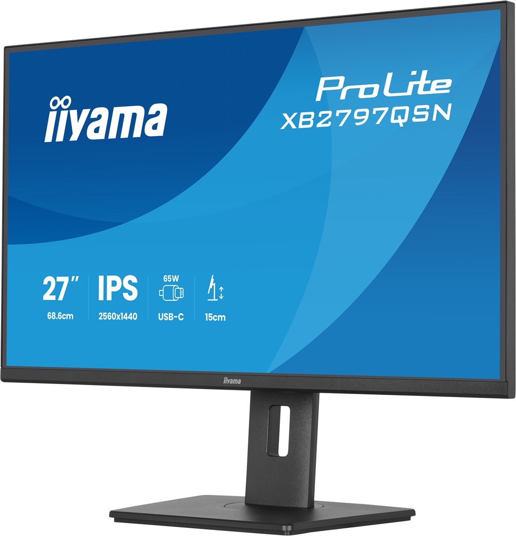 Monitor IIYAMA ProLite XB2797QSN-B1 27" (IPS, QHD, 75Hz, 1ms, USB-C 65W, KVM, crna boja)-7