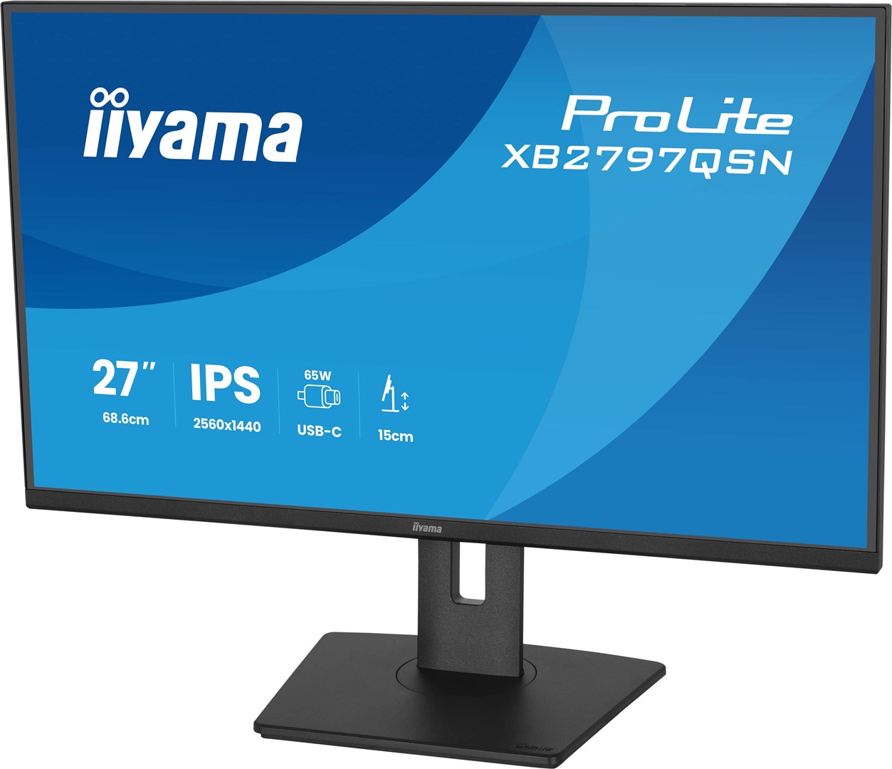 Monitor IIYAMA ProLite XB2797QSN-B1 27" (IPS, QHD, 75Hz, 1ms, USB-C 65W, KVM, crna boja)-8