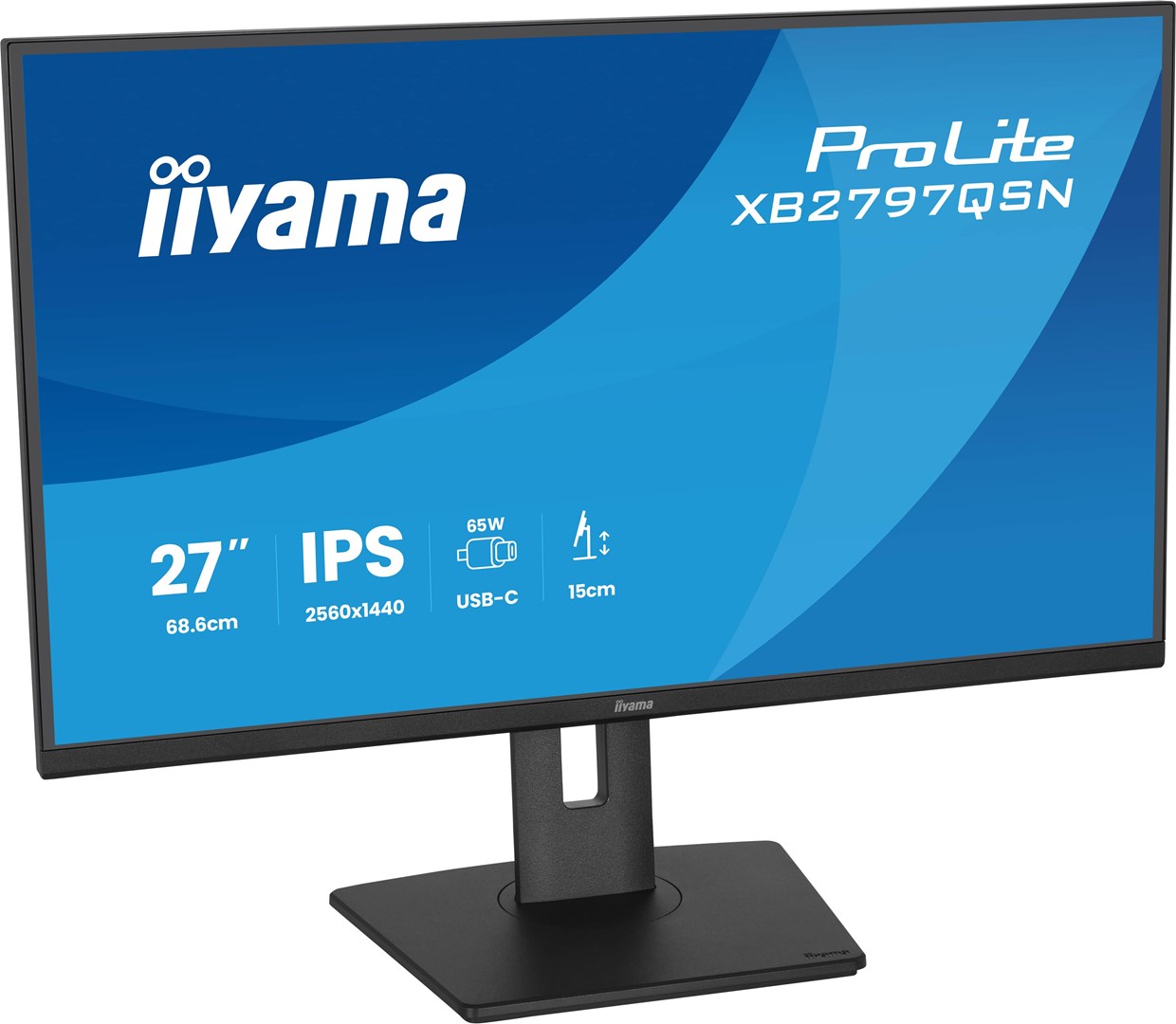 Monitor IIYAMA ProLite XB2797QSN-B1 27" (IPS, QHD, 75Hz, 1ms, USB-C 65W, KVM, crna boja)-16