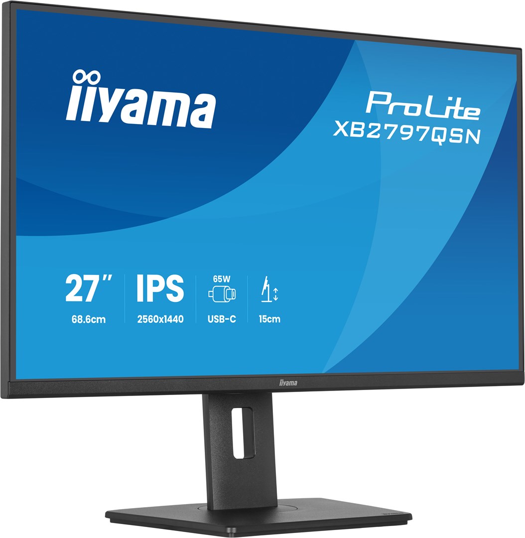 Monitor IIYAMA ProLite XB2797QSN-B1 27" (IPS, QHD, 75Hz, 1ms, USB-C 65W, KVM, crna boja)-6