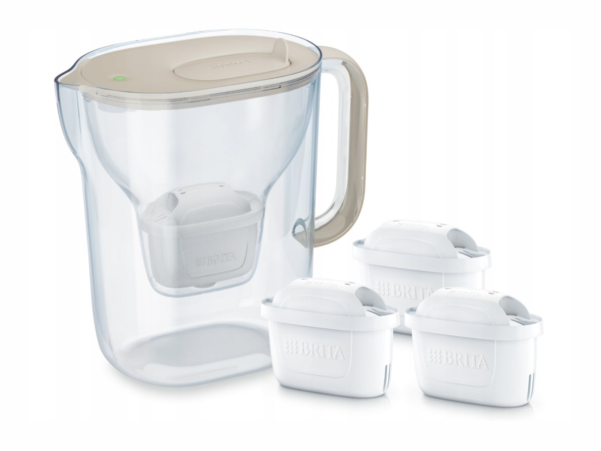 Vrč za filtriranje vode BRITA Style XL (3.6L) s 3 MAXTRA PRO filtera, pješčana boja-0