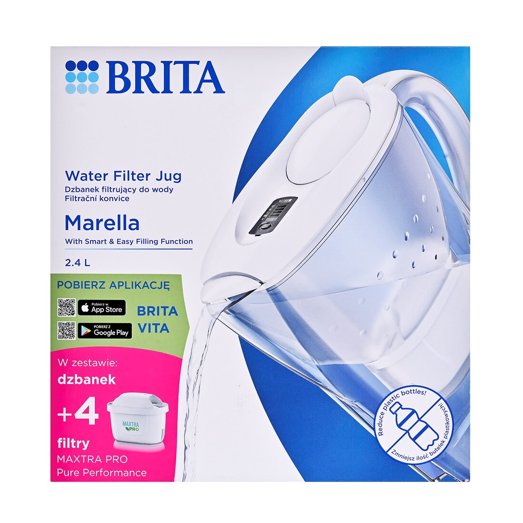 Vrč za filtriranje vode BRITA Marella (uključena 4 MAXTRA PRO filtera)-0