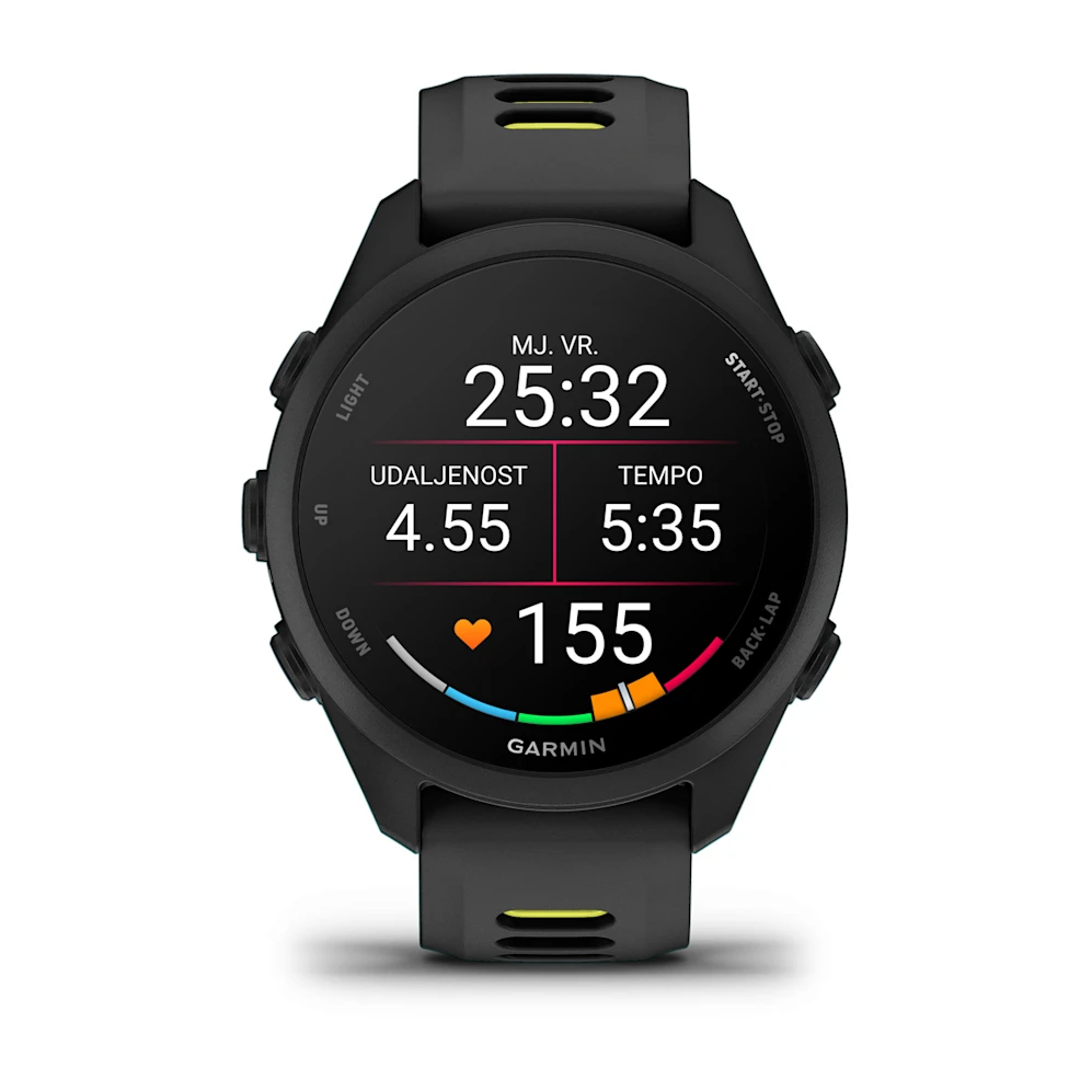 Pametni sat GARMIN Forerunner 170 Black Amp Yellow (crna) 43mm, 010-03920-00-5