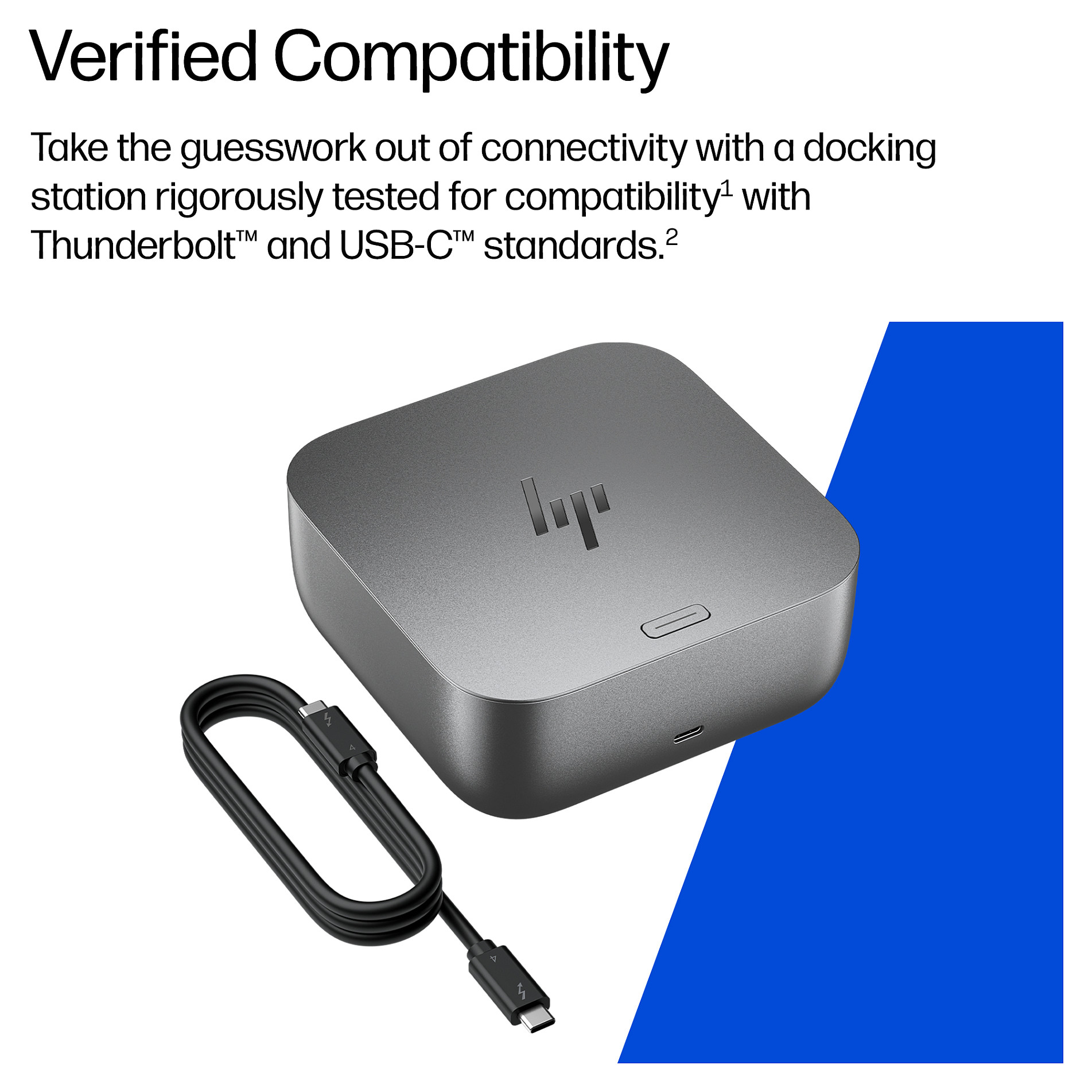 D HP Thunderbolt 4 100W G6 Dock TBT4 HDMI RJ-45 2xUSB-C 2xDP 3xUSB UK Plug-15