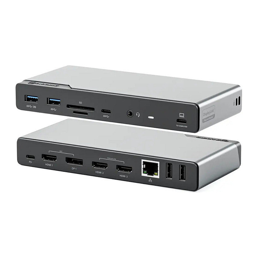 USB-C docking stanica ALOGIC DV4 4K Quad Display (14-u-1, 100W PD) svemirska siva boja-0