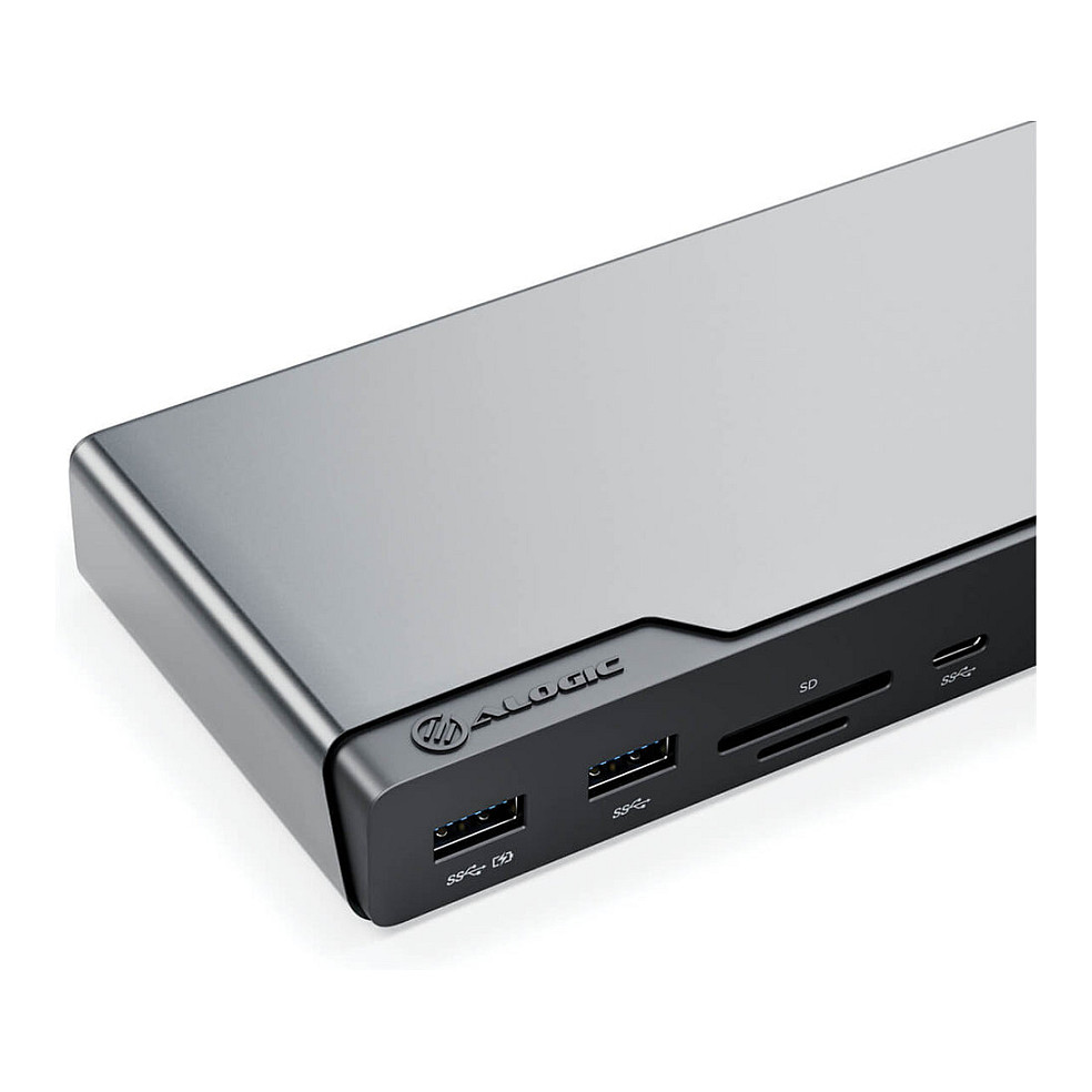 USB-C docking stanica ALOGIC DV4 4K Quad Display (14-u-1, 100W PD) svemirska siva boja-1