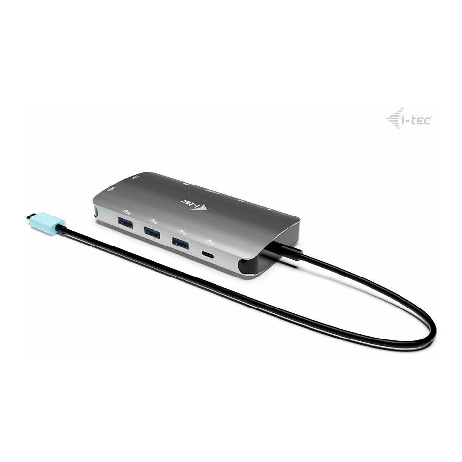 D I-TEC USB-C Metal Nano 3x Display Docking Station 1x DP 1x HDMI 1x VGA 1x GLAN 1x USB-C Gen1 4x USB-A Gen1 Power Delivery 100W-2
