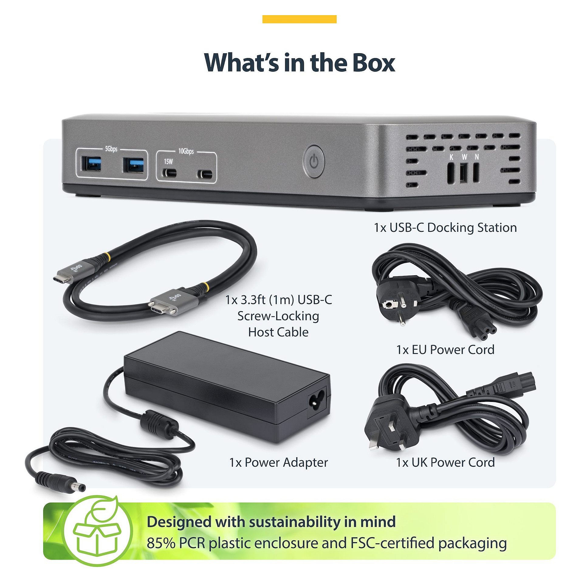 Docking stanica STARTECH USB-C za tri 4K monitora (100W PD)-7