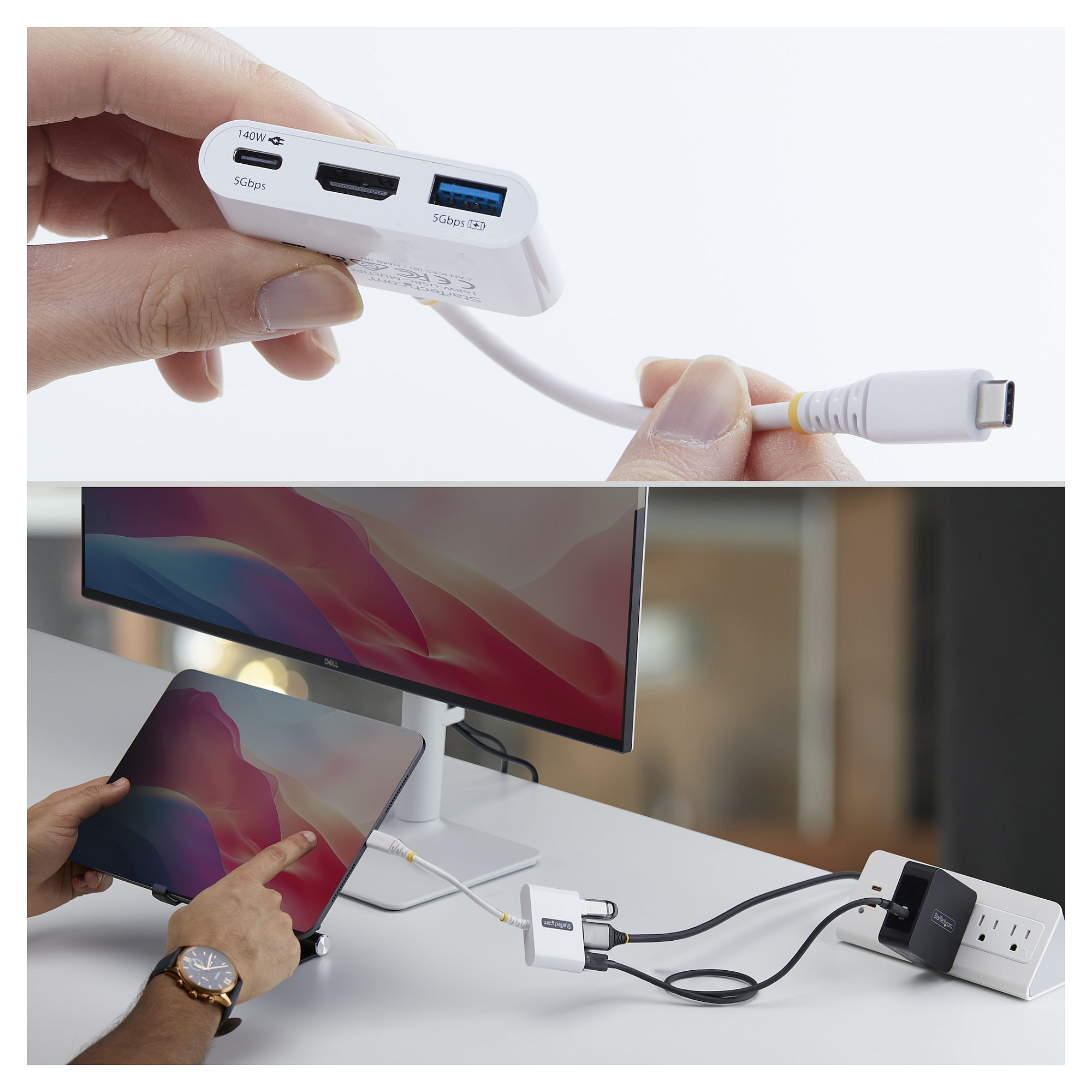 STARTECH USB-C multiport adapter 140C-USBC-DOCK (4K 60Hz HDMI, 140W PD, USB Hub)-3