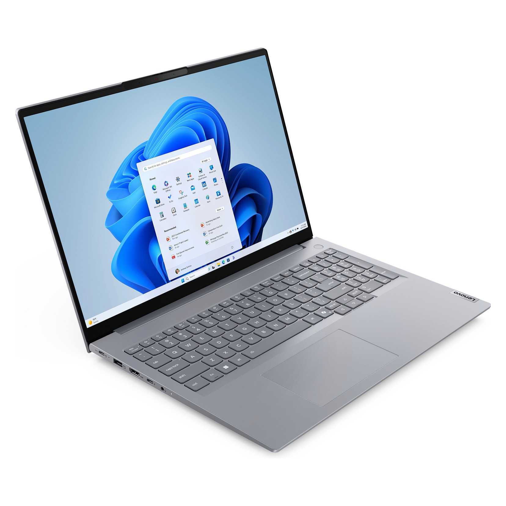 Laptop LENOVO ThinkBook 16 G8 (16", WUXGA, Intel Core Ultra 9 185H, 16GB, 512GB SSD, Intel Arc Graphics, Windows 11 Pro, Non-HR tipkovnica, Arctic Grey)-1