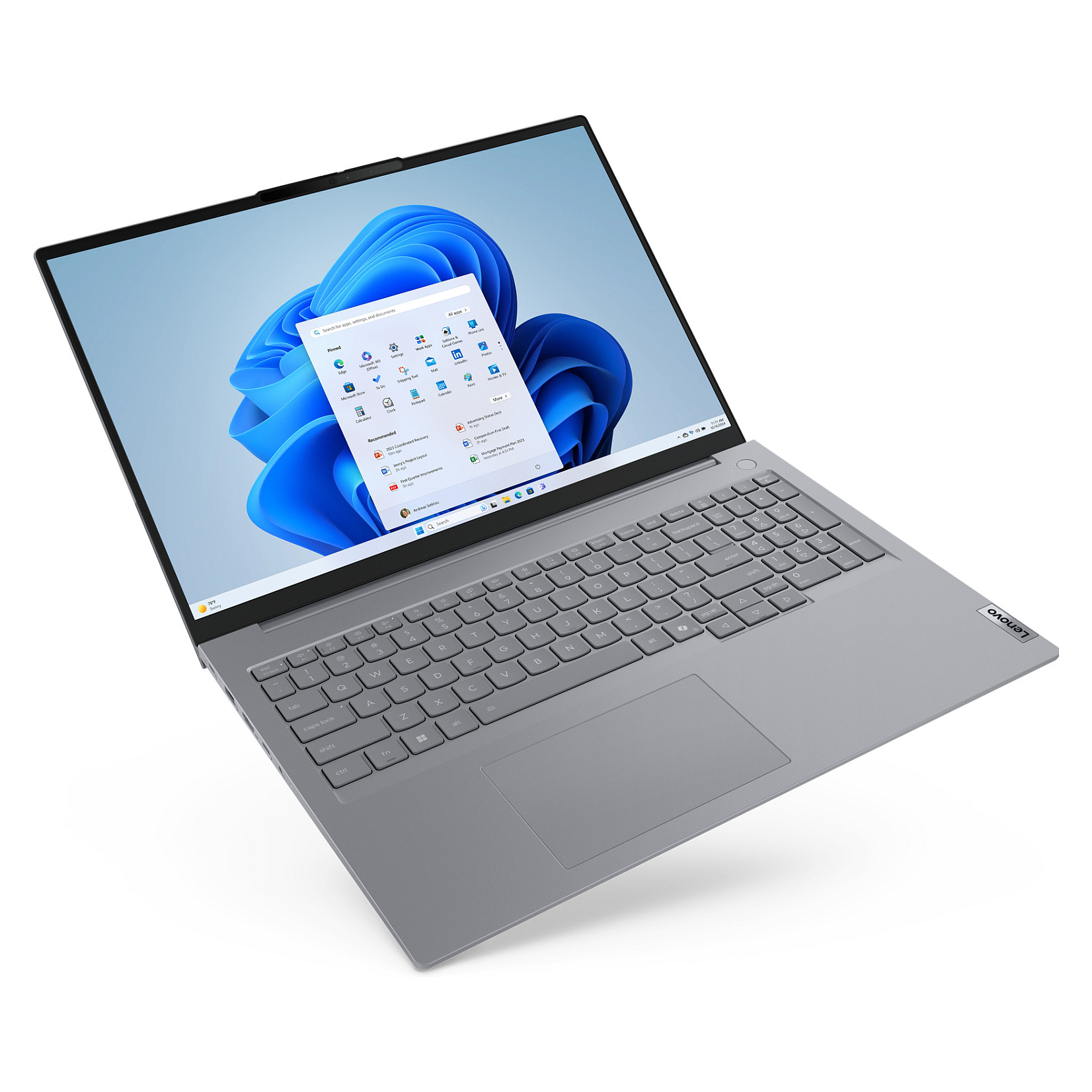 Laptop LENOVO ThinkBook 16 G8 (16", WUXGA, Intel Core Ultra 9 185H, 16GB, 512GB SSD, Intel Arc Graphics, Windows 11 Pro, Non-HR tipkovnica, Arctic Grey)-6